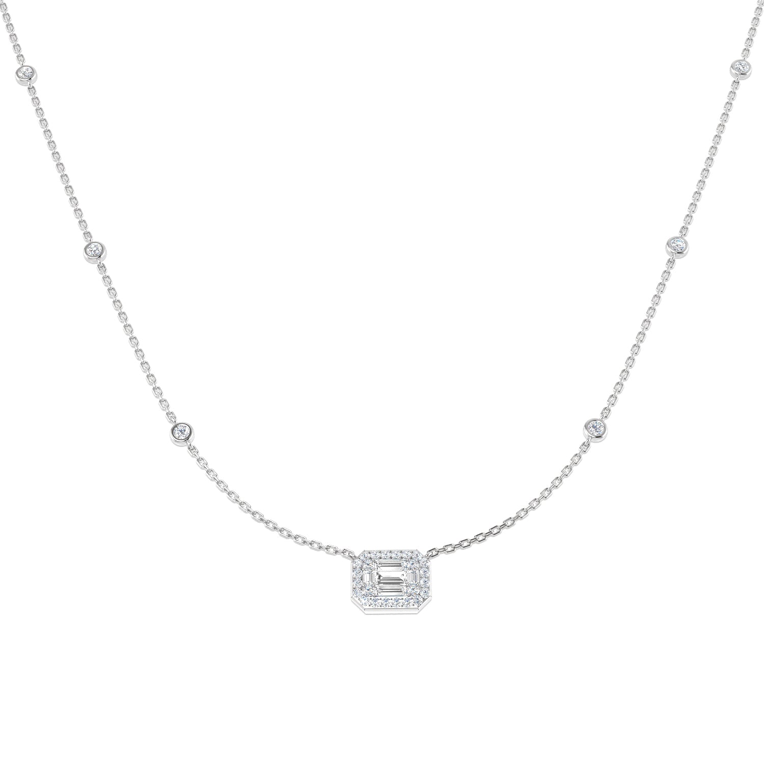 18ct White Gold 0.65ct G SI2 Diamond Necklace
