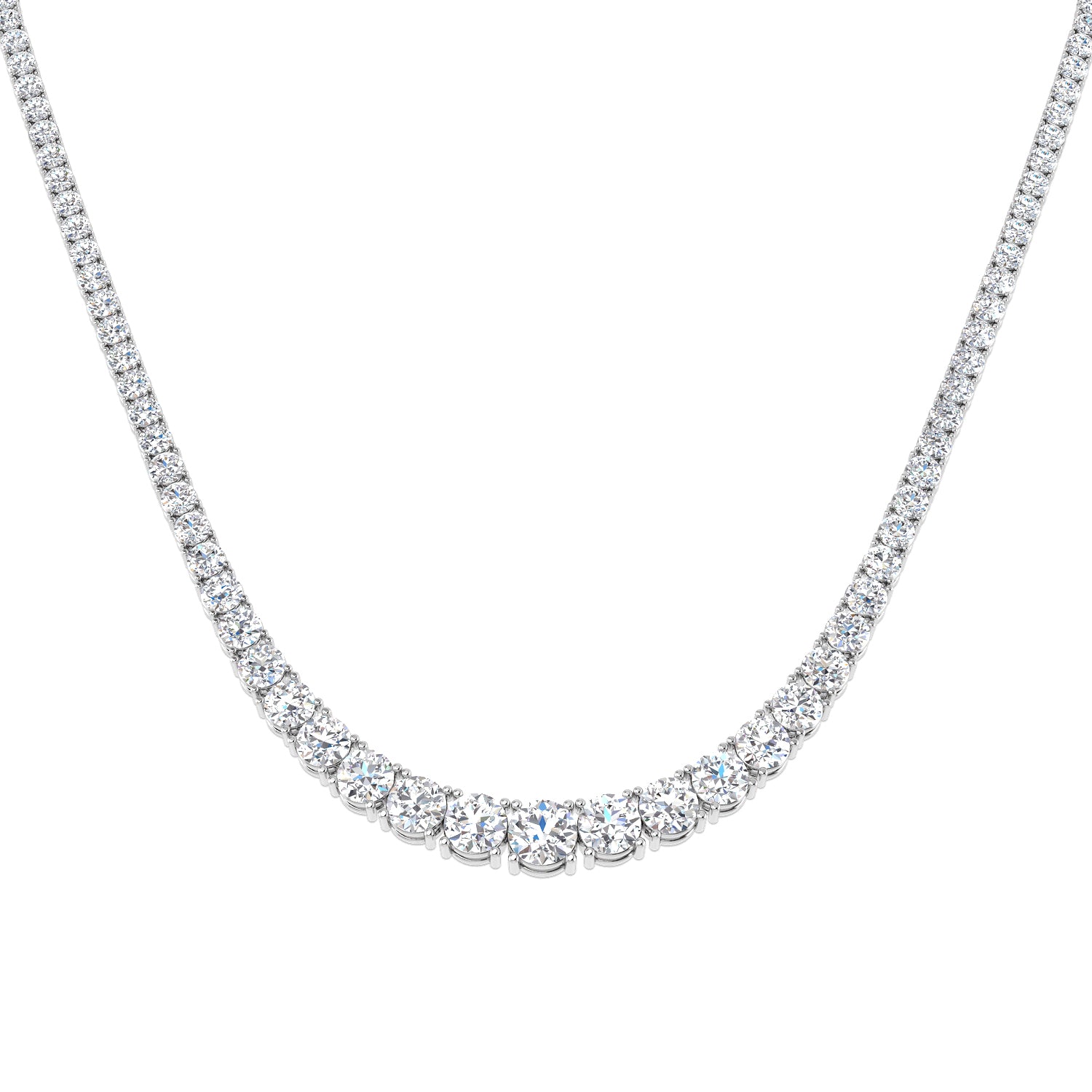 9ct White Gold 19.90ct Laboratory Grown CVD Necklace
