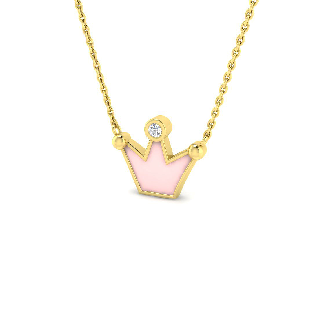 9ct Yellow Gold 0.08ct G SI2 Diamond Necklace