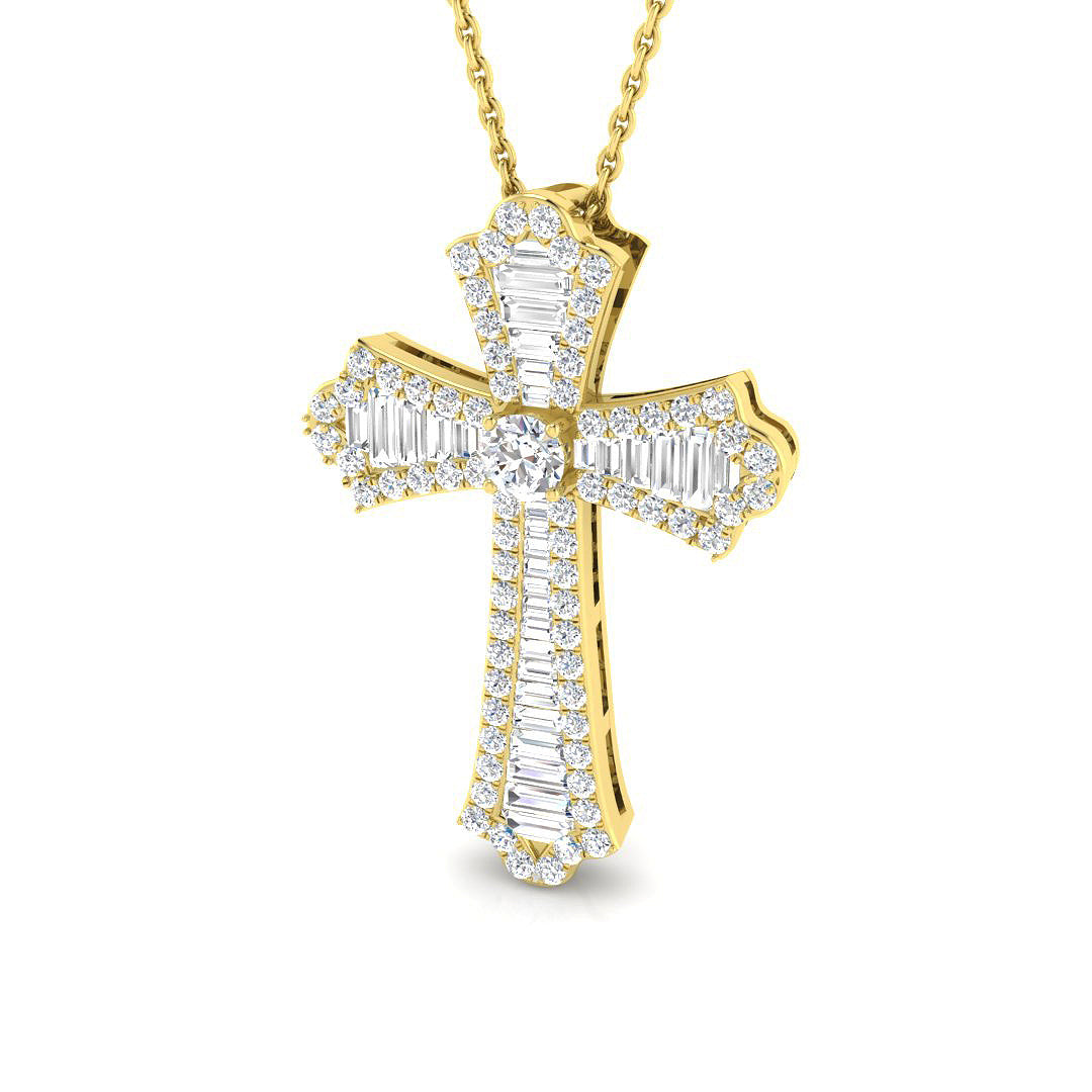 18ct Yellow Gold 0.89ct G SI2 Diamond Pendant
