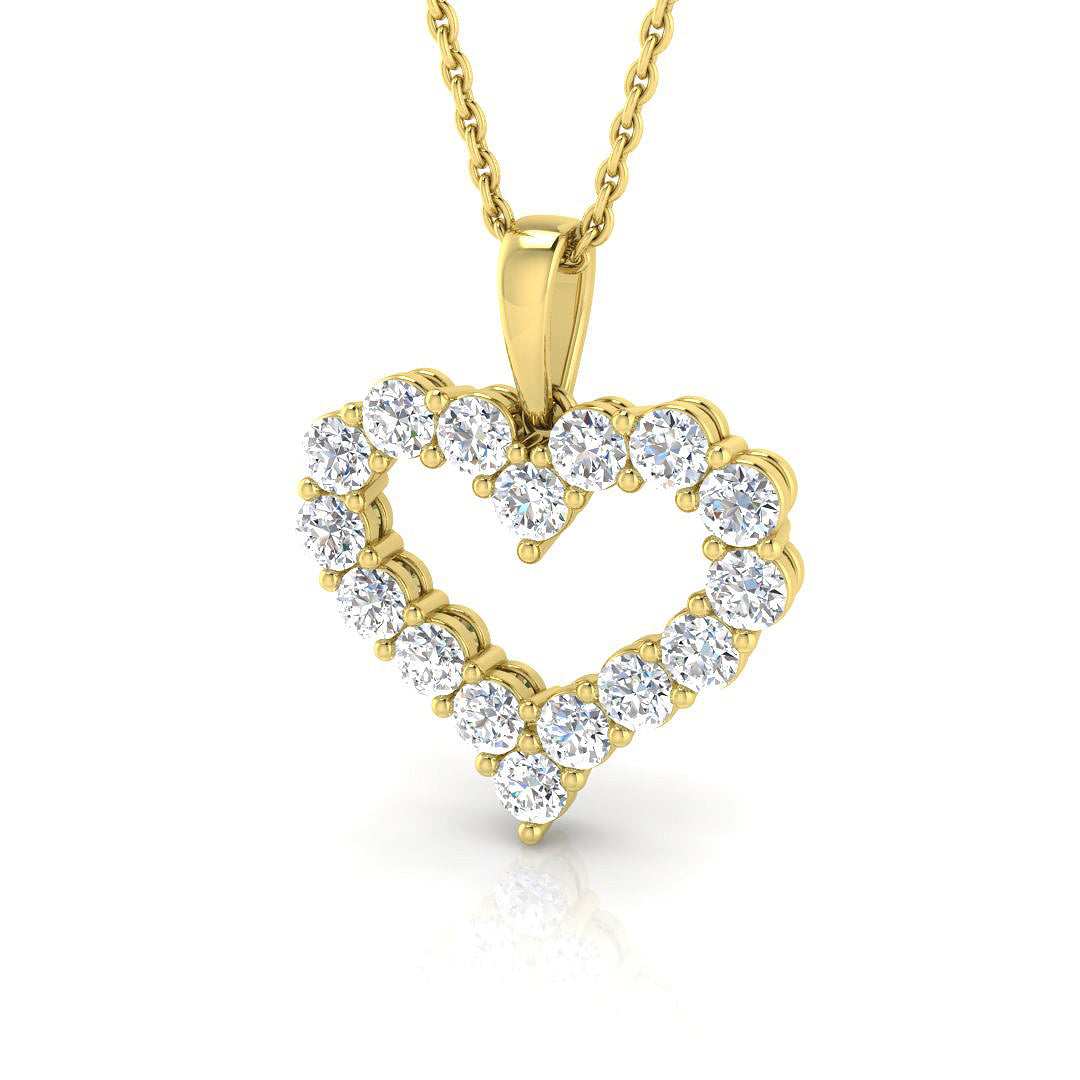 9ct Yellow Gold 0.99ct Laboratory Grown CVD Pendant