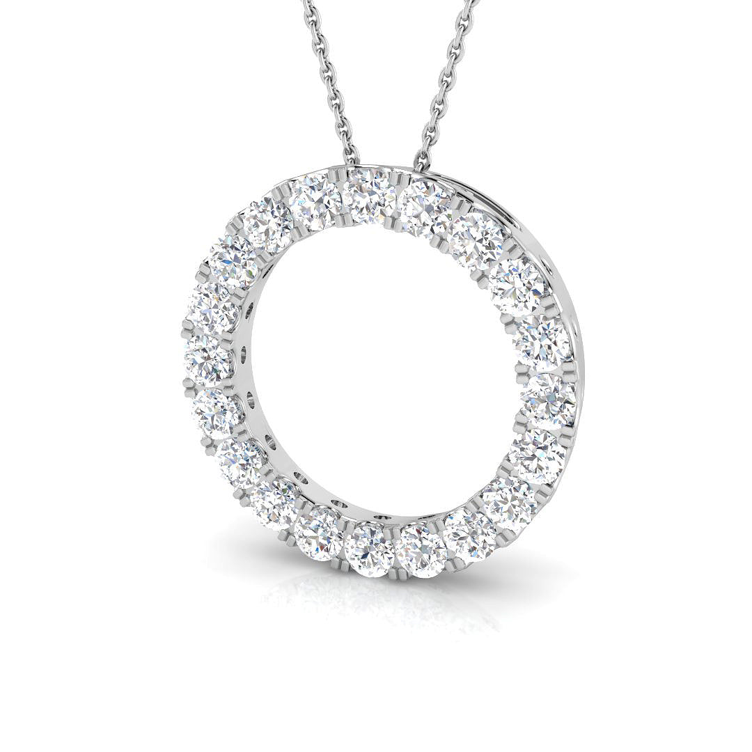 9ct White Gold 2.01ct Laboratory Grown CVD Pendant