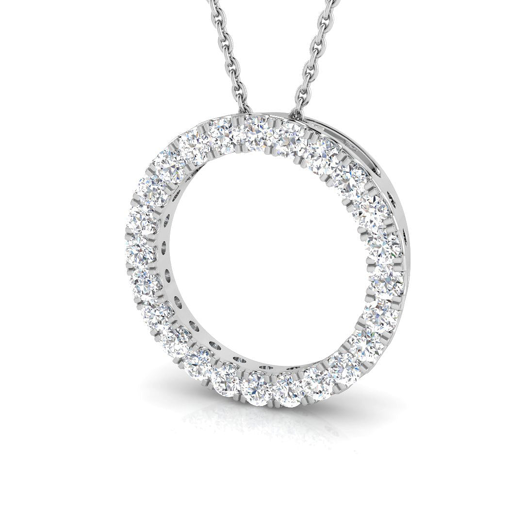 18ct White Gold 0.75ct G SI2 Diamond Pendant