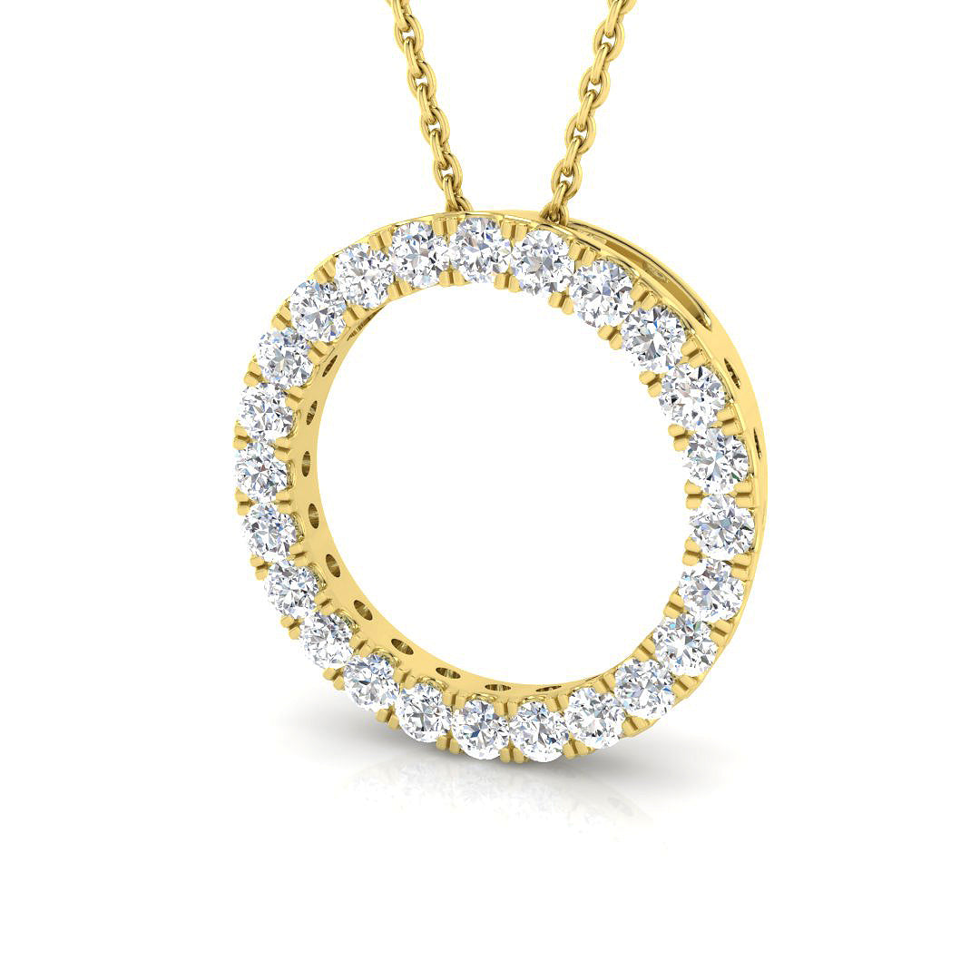 9ct Yellow Gold 0.75ct G SI2 Diamond Pendant