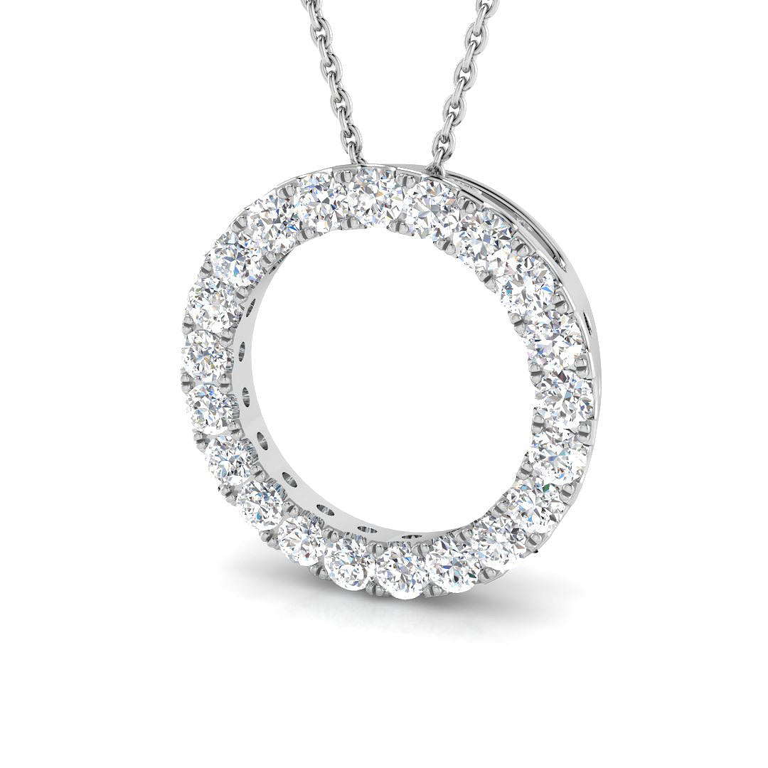 9ct White Gold 1.02ct G SI2 Diamond Pendant