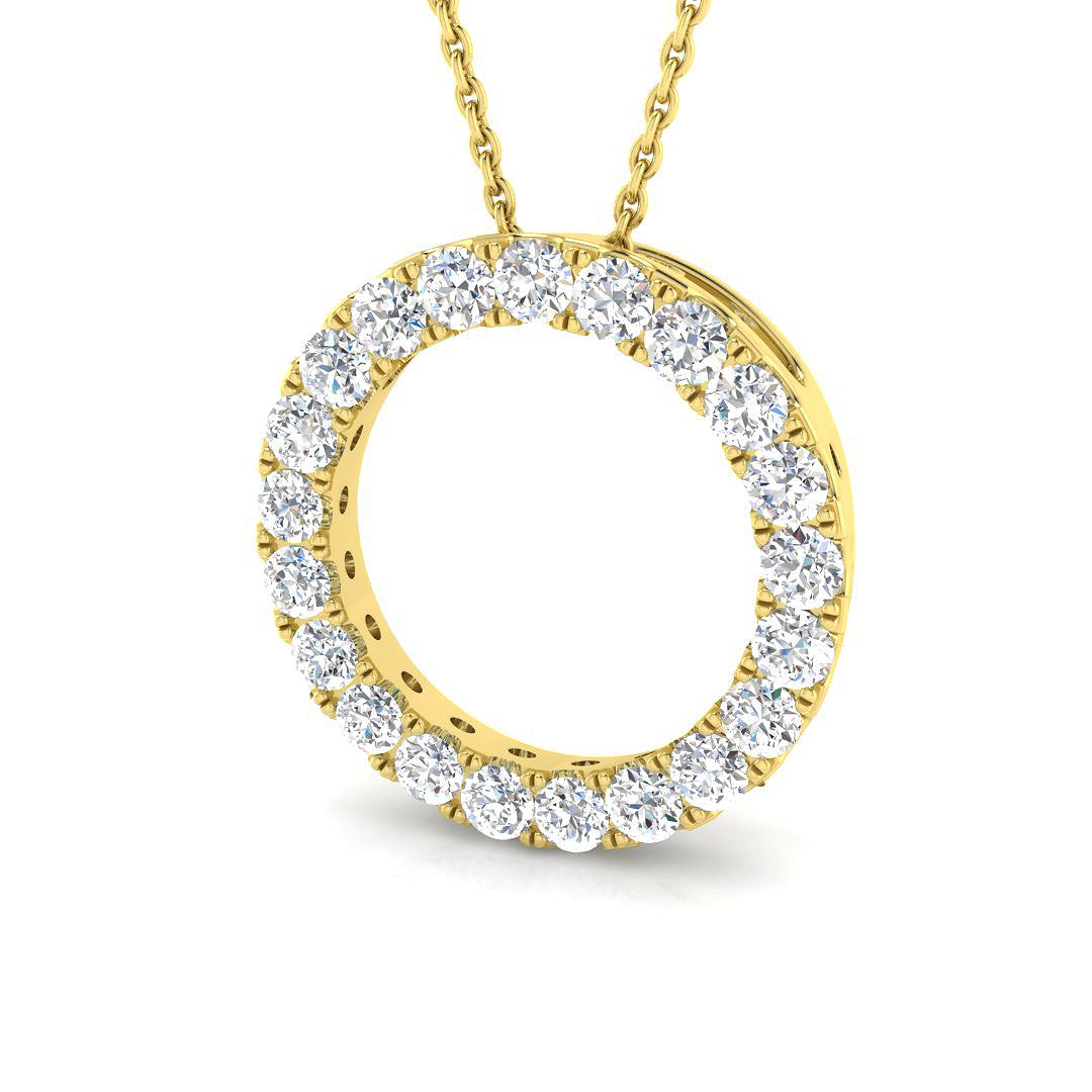9ct Yellow Gold 0.96ct Laboratory Grown CVD Pendant