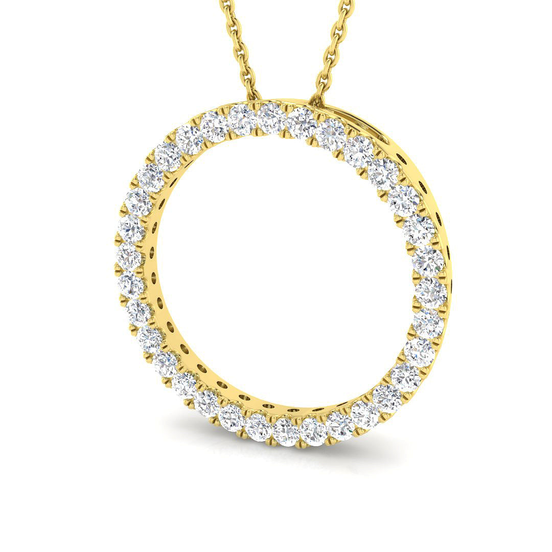 9ct Yellow Gold 0.76ct Laboratory Grown CVD Pendant