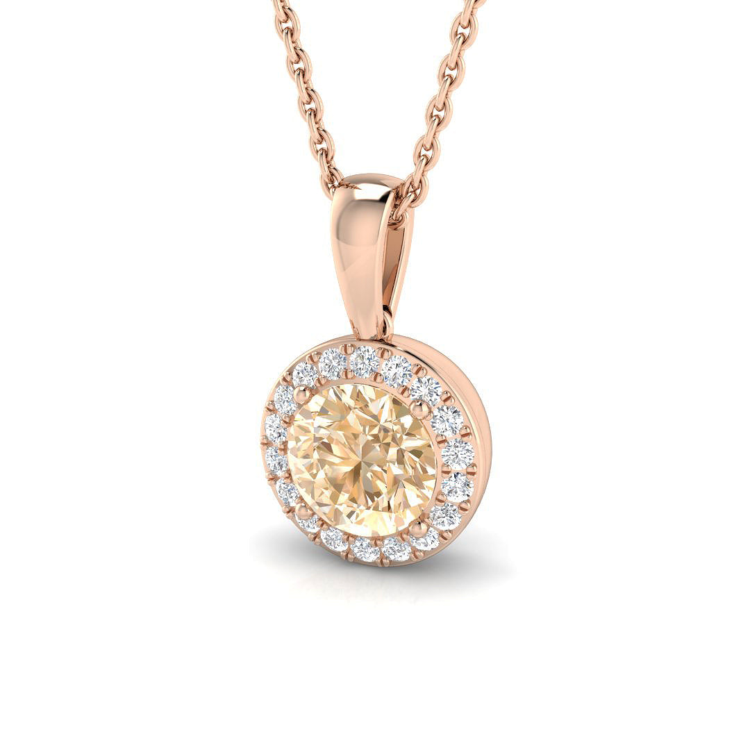 9ct Rose Gold 0.89ct Morganite Pendant