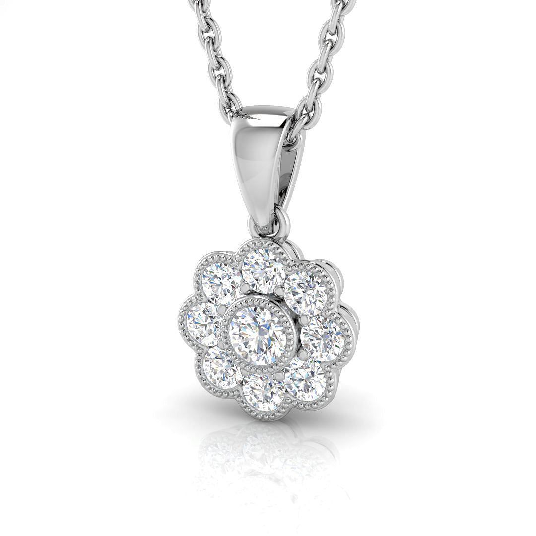 18ct White Gold 0.25ct G SI2 Diamond Pendant