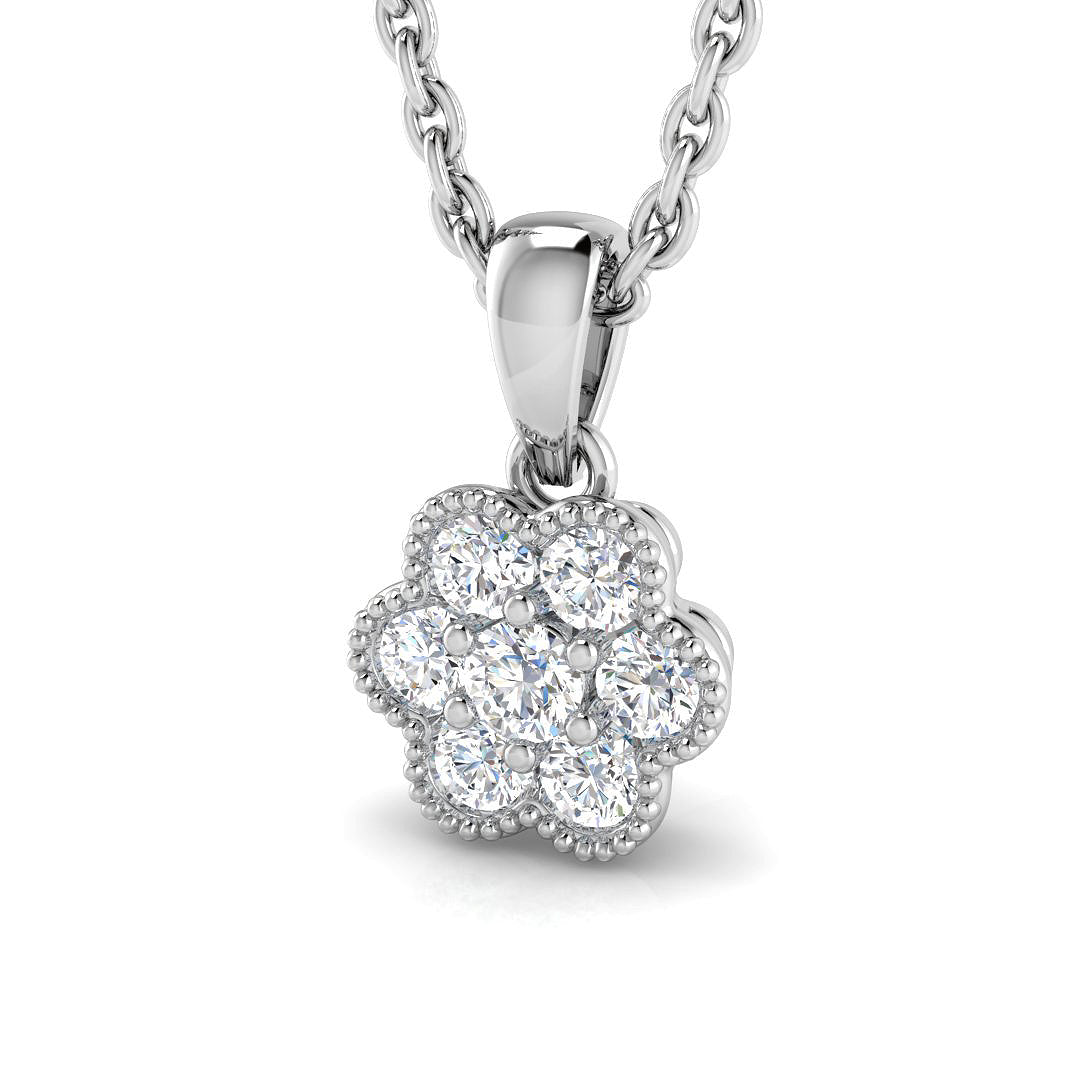 18ct White Gold 0.14ct G SI2 Diamond Pendant