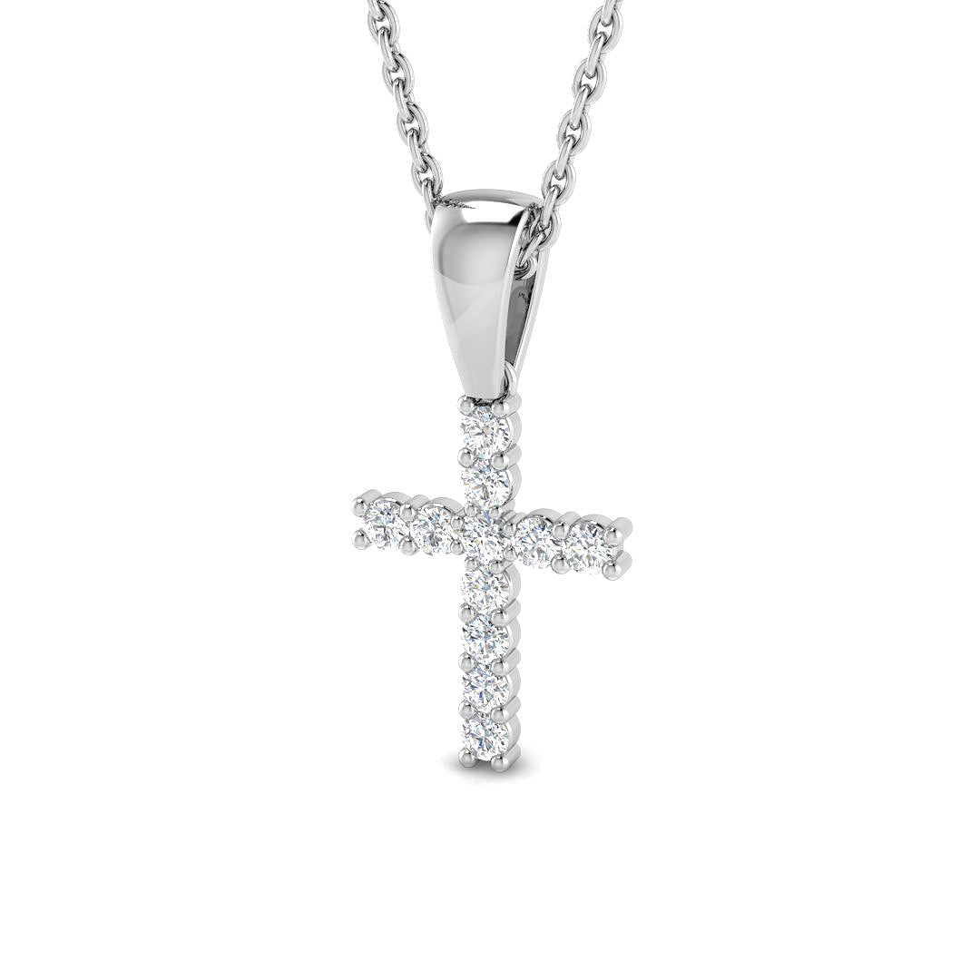 9ct White Gold 0.17ct G I1 Diamond Pendant