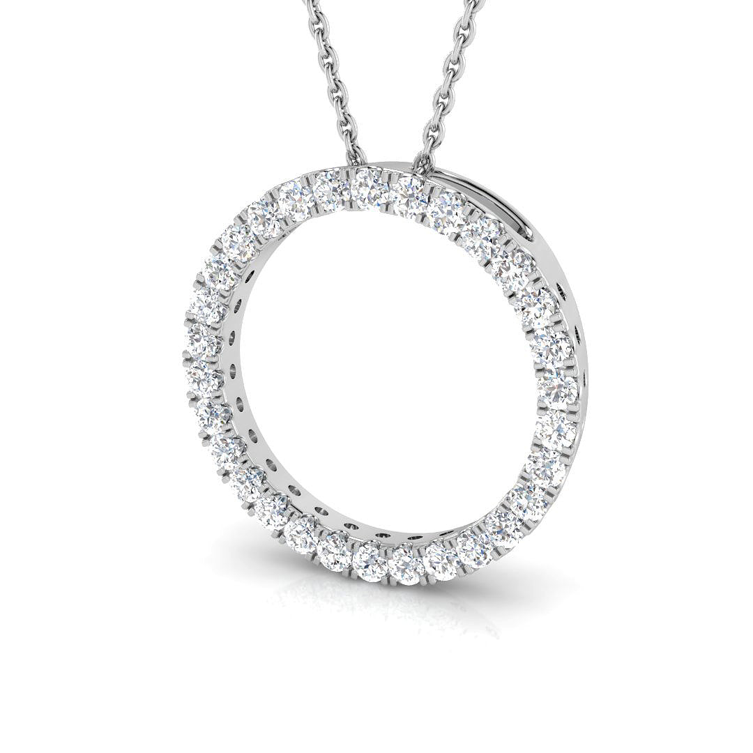 18ct White Gold 0.54ct G SI2 Diamond Pendant