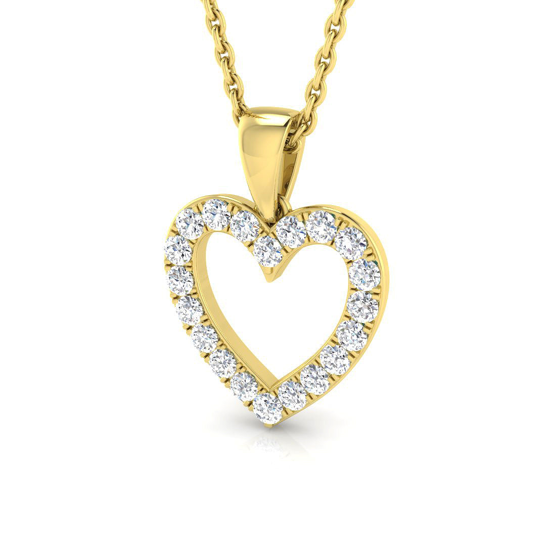 9ct Yellow Gold 0.25ct Laboratory Grown CVD Pendant