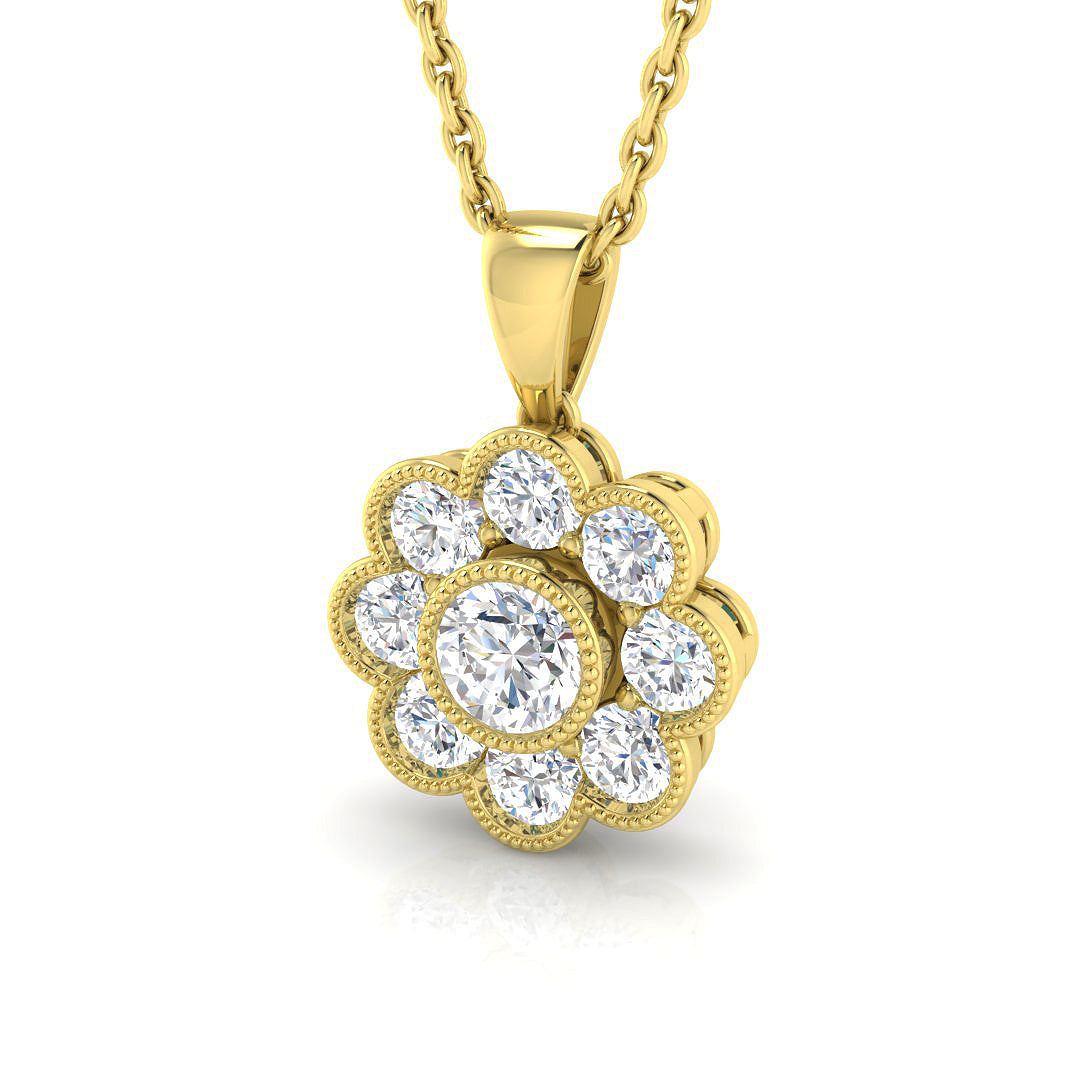 9ct Yellow Gold 0.50ct G SI2 Diamond Pendant