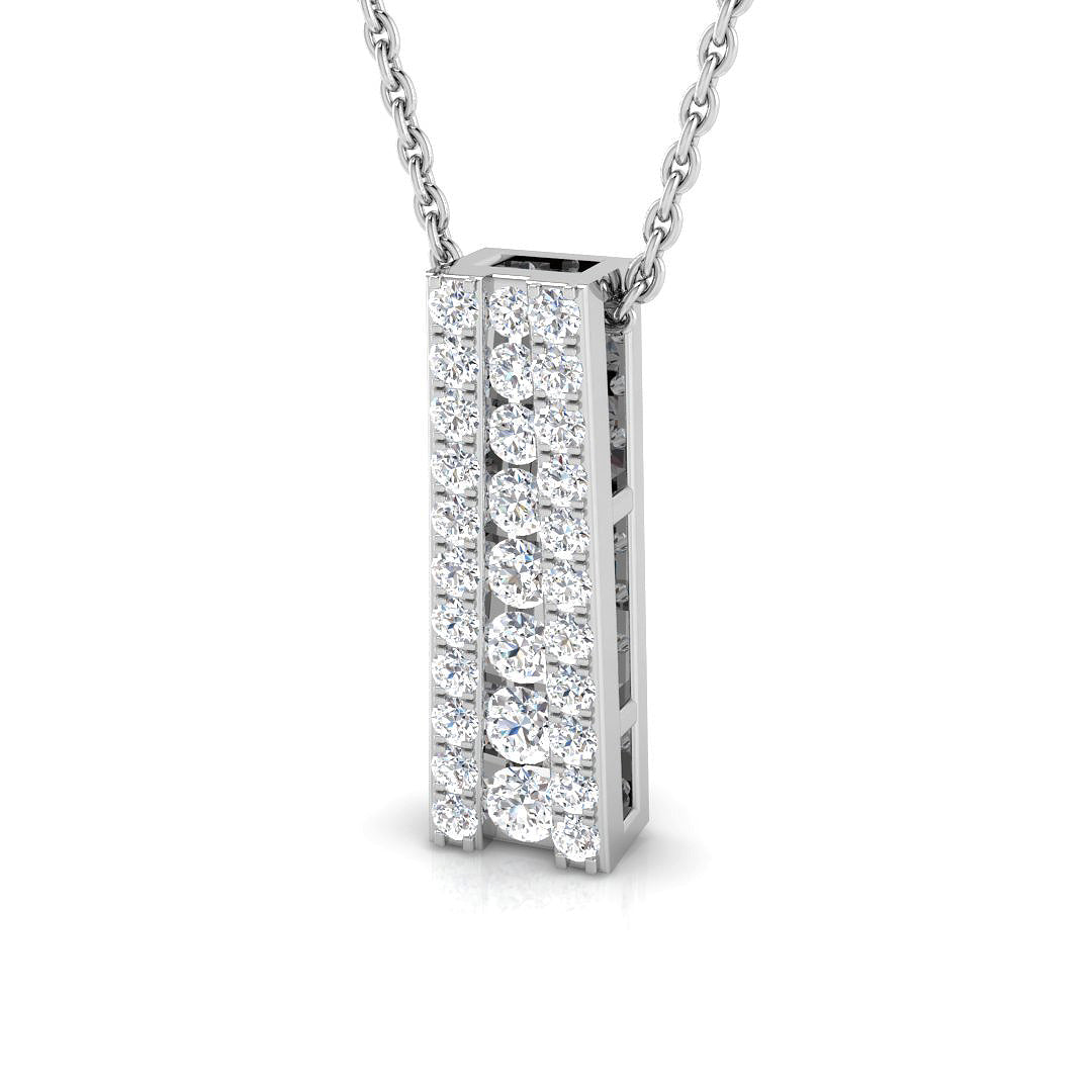 9ct White Gold 0.48ct G I1 Diamond Pendant