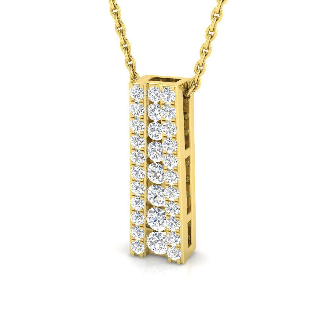 9ct Yellow Gold 0.48ct G I1 Diamond Pendant