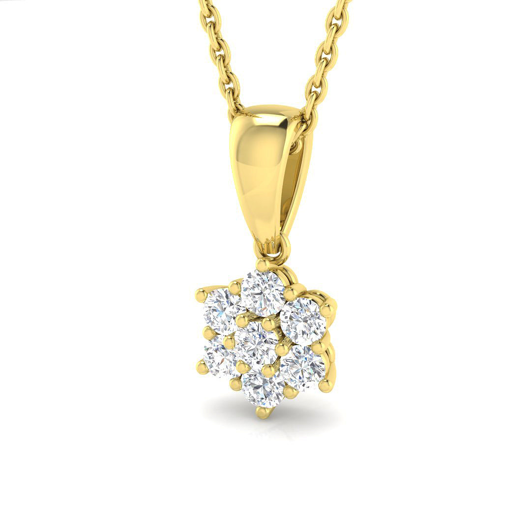 9ct Yellow Gold 0.50ct G I1 Diamond Pendant