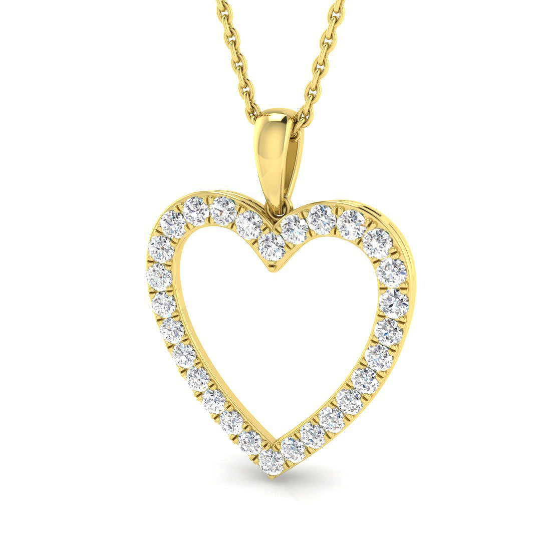 9ct Yellow Gold 0.49ct Laboratory Grown CVD Pendant