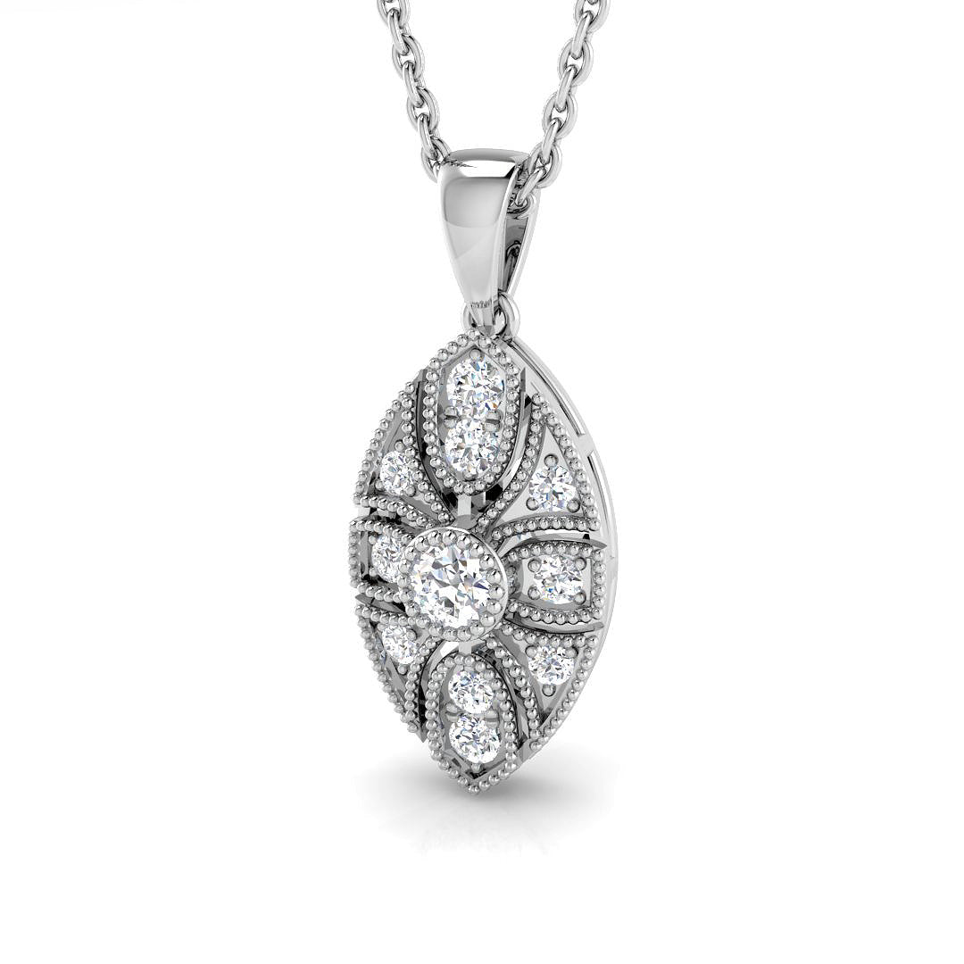 18ct White Gold 0.17ct G SI2 Diamond Pendant