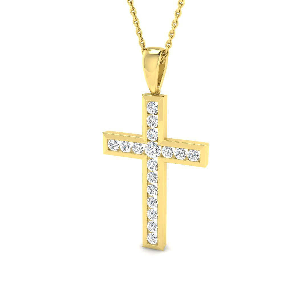 9ct Yellow Gold 0.49ct Laboratory Grown CVD Pendant
