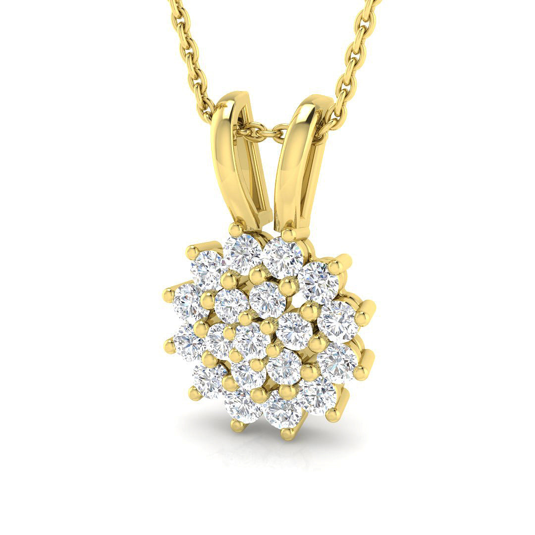14ct Yellow Gold 0.51ct G SI1 Diamond Pendant