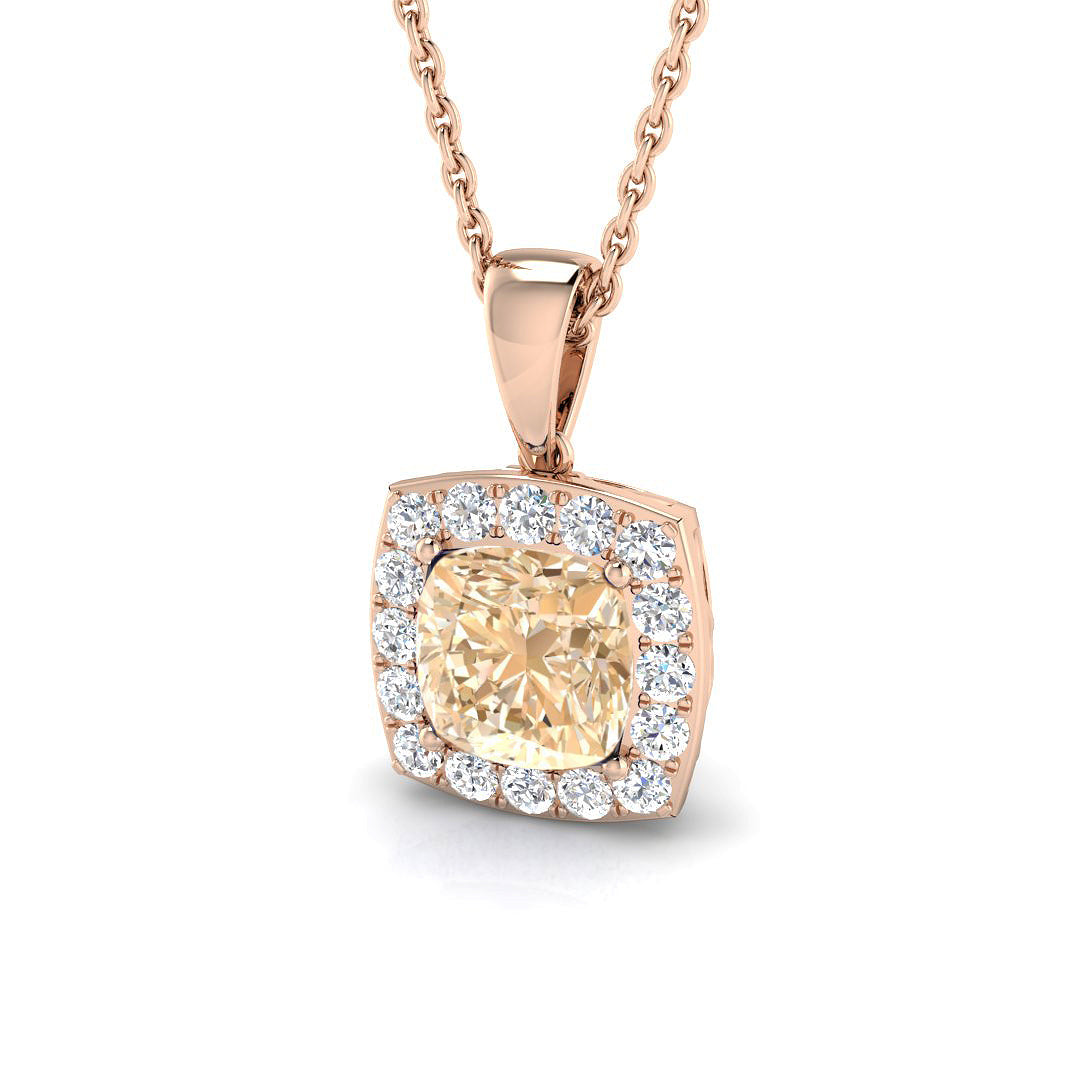 9ct Rose Gold 1.02ct Morganite Pendant