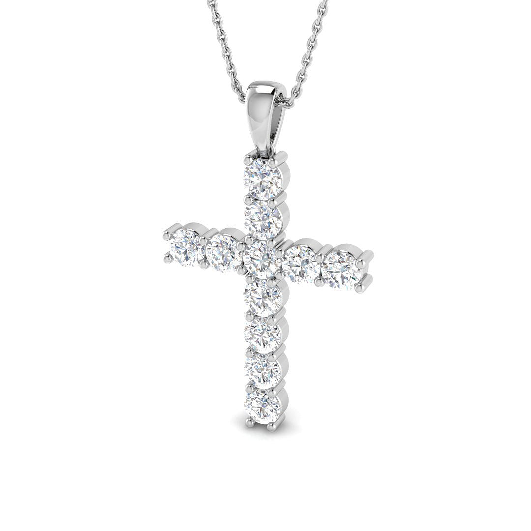 18ct White Gold 2.06ct Laboratory Grown CVD Pendant
