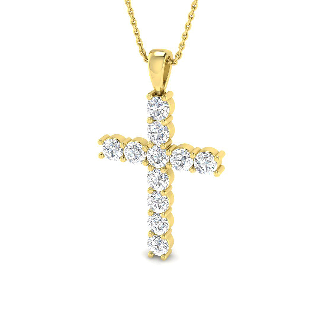 9ct Yellow Gold 2.06ct Laboratory Grown CVD Pendant