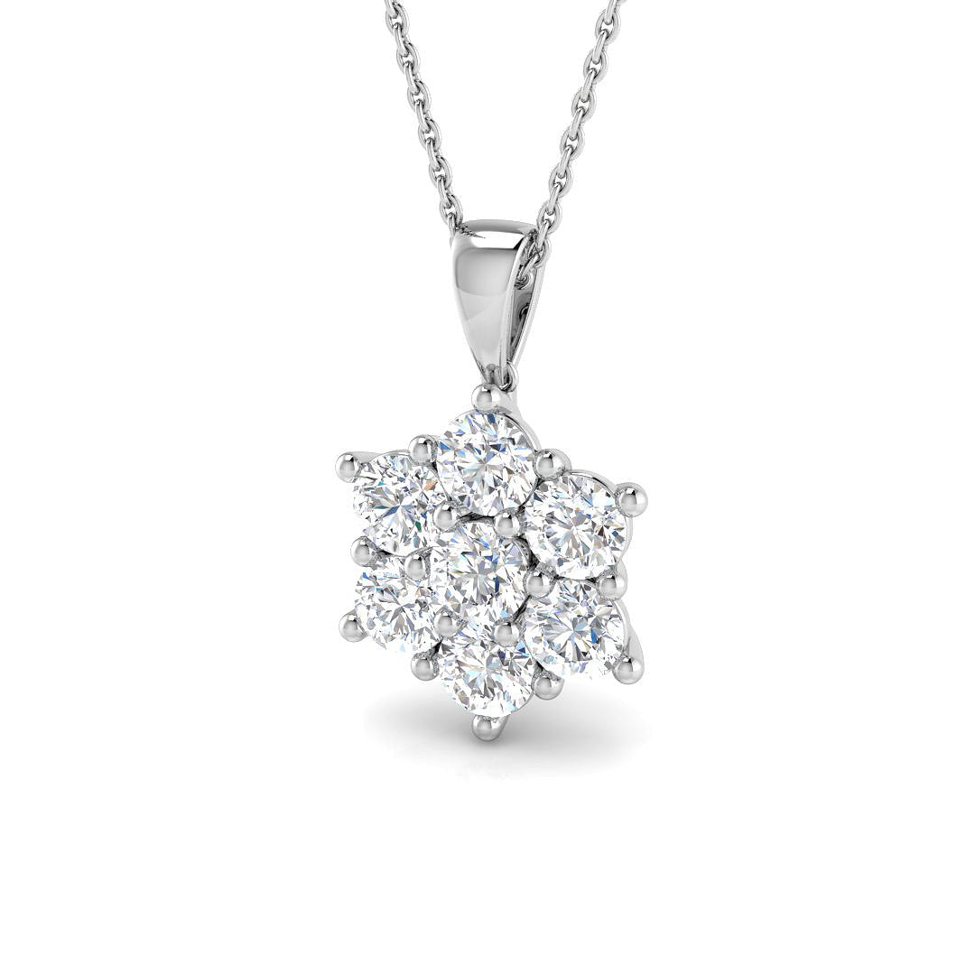 9ct White Gold 2.08ct Laboratory Grown CVD Pendant