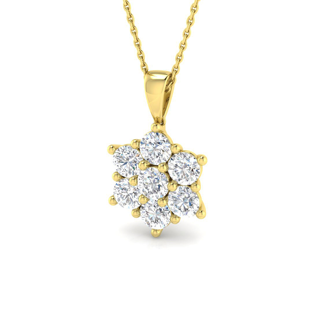 9ct Yellow Gold 2.08ct Laboratory Grown CVD Pendant