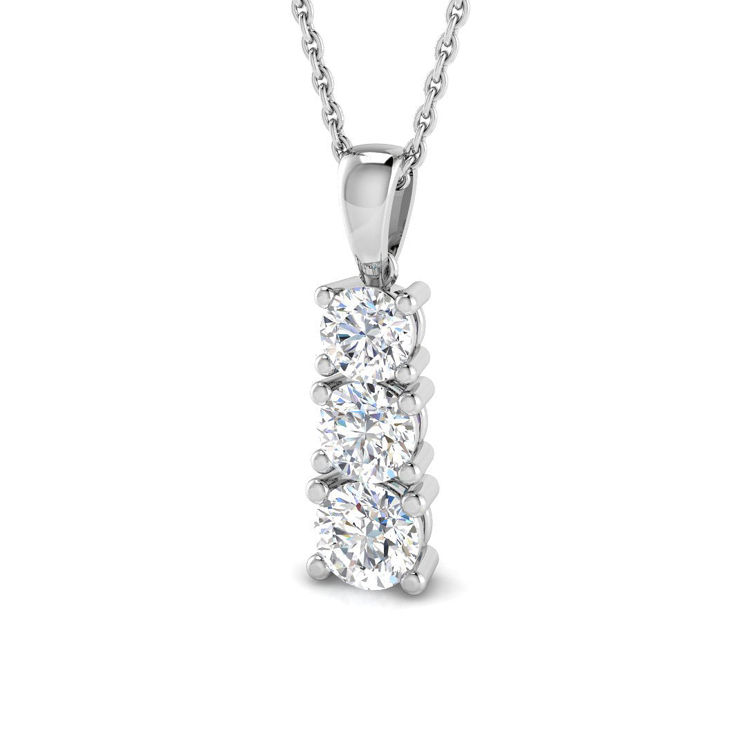 9ct White Gold 0.96ct Laboratory Grown CVD Pendant