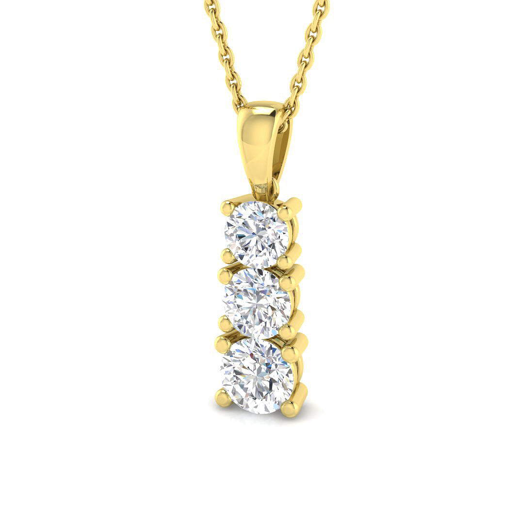 9ct Yellow Gold 0.96ct Laboratory Grown CVD Pendant