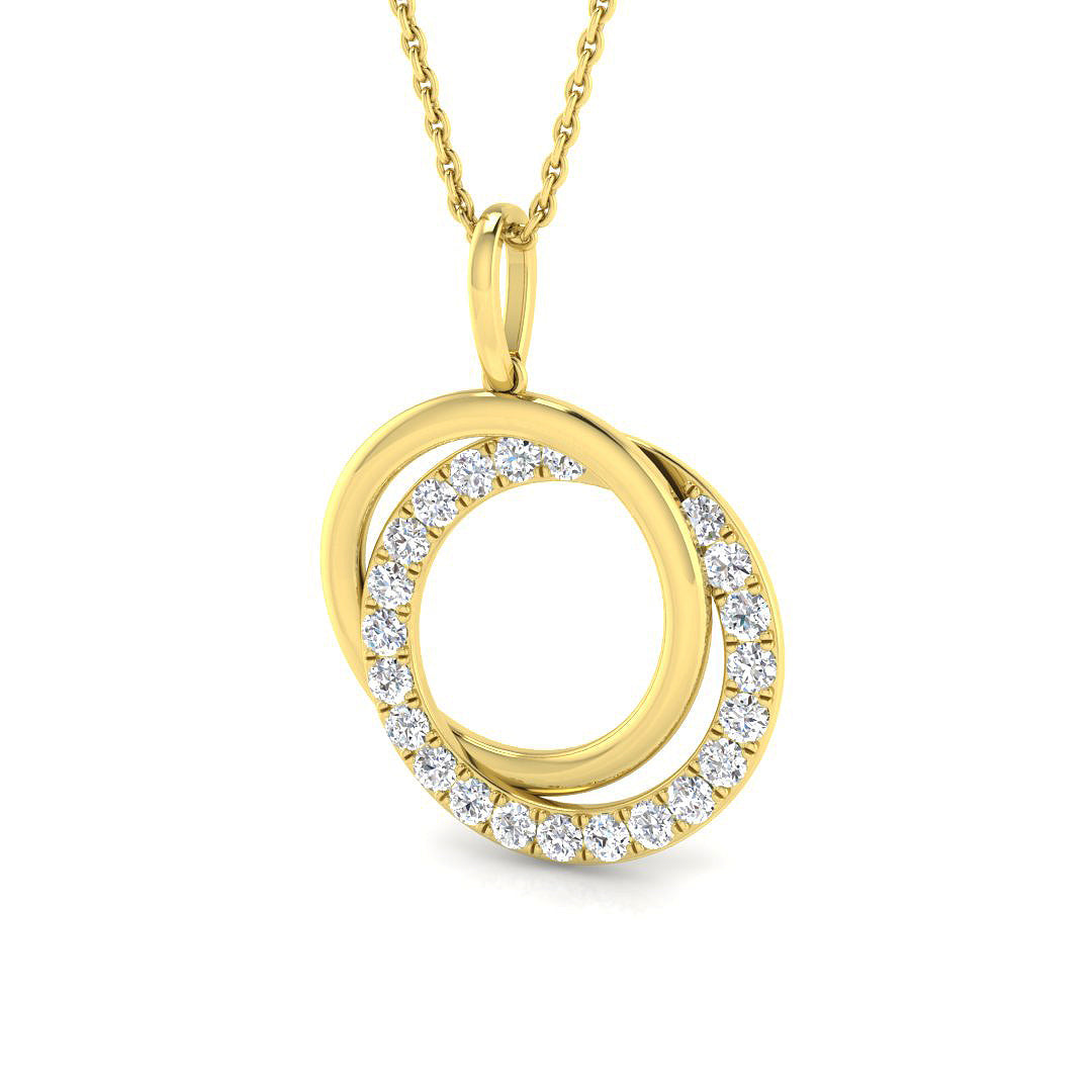 9ct Yellow Gold 0.55ct Laboratory Grown CVD Pendant
