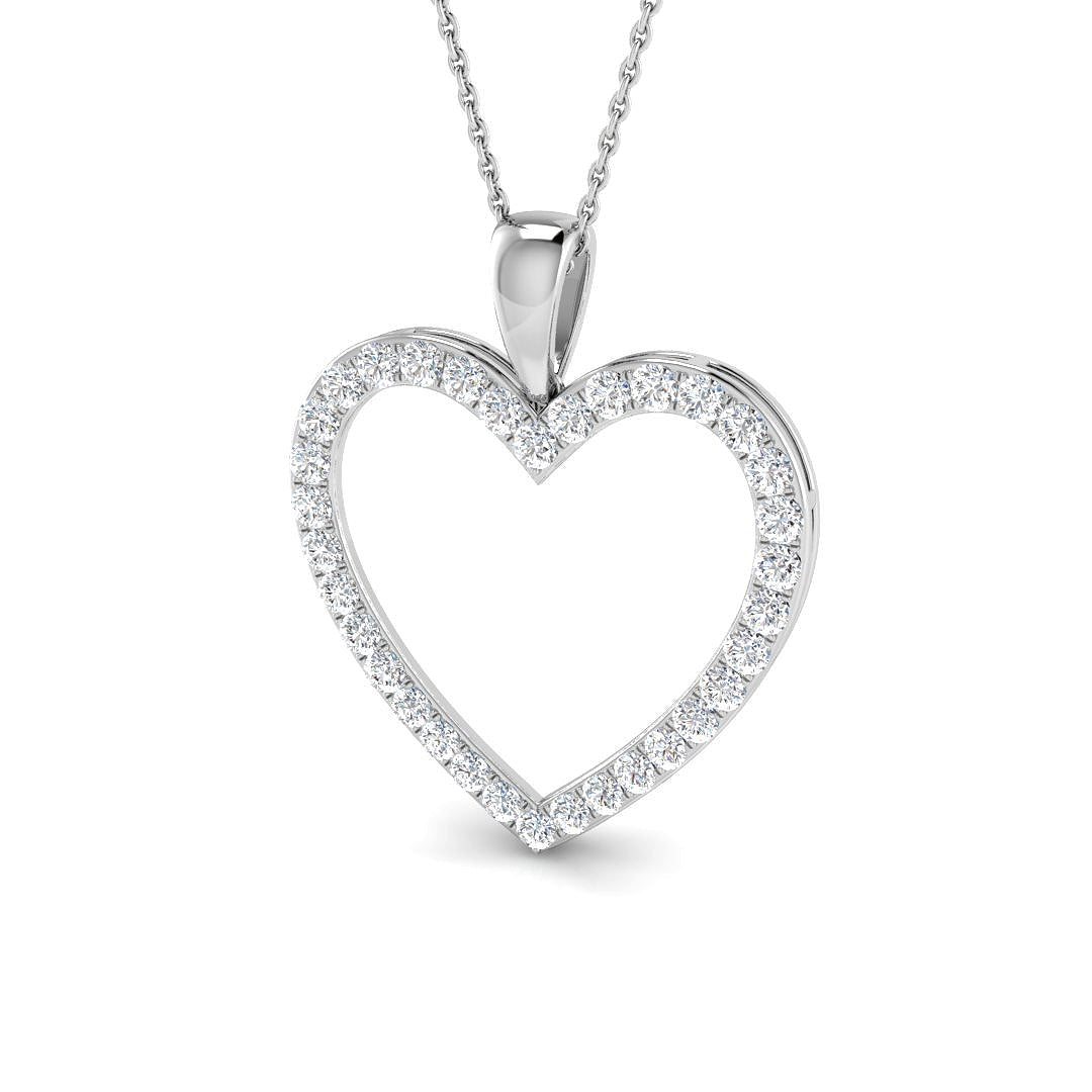 9ct White Gold 1.00ct Laboratory Grown CVD Pendant