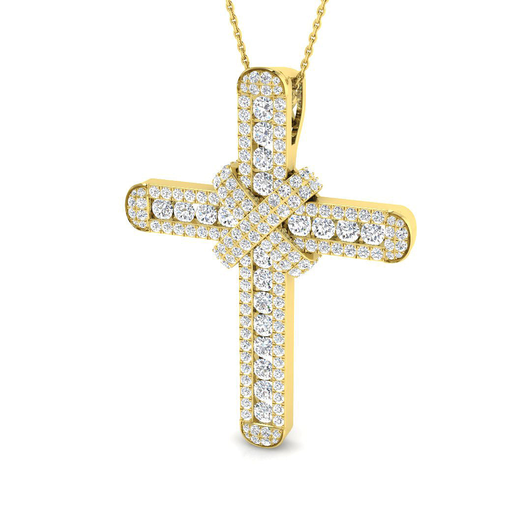 9ct Yellow Gold 3.11ct G SI2 Diamond Pendant