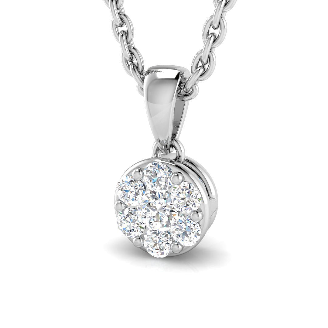 9ct White Gold 0.07ct G I1 Diamond Pendant