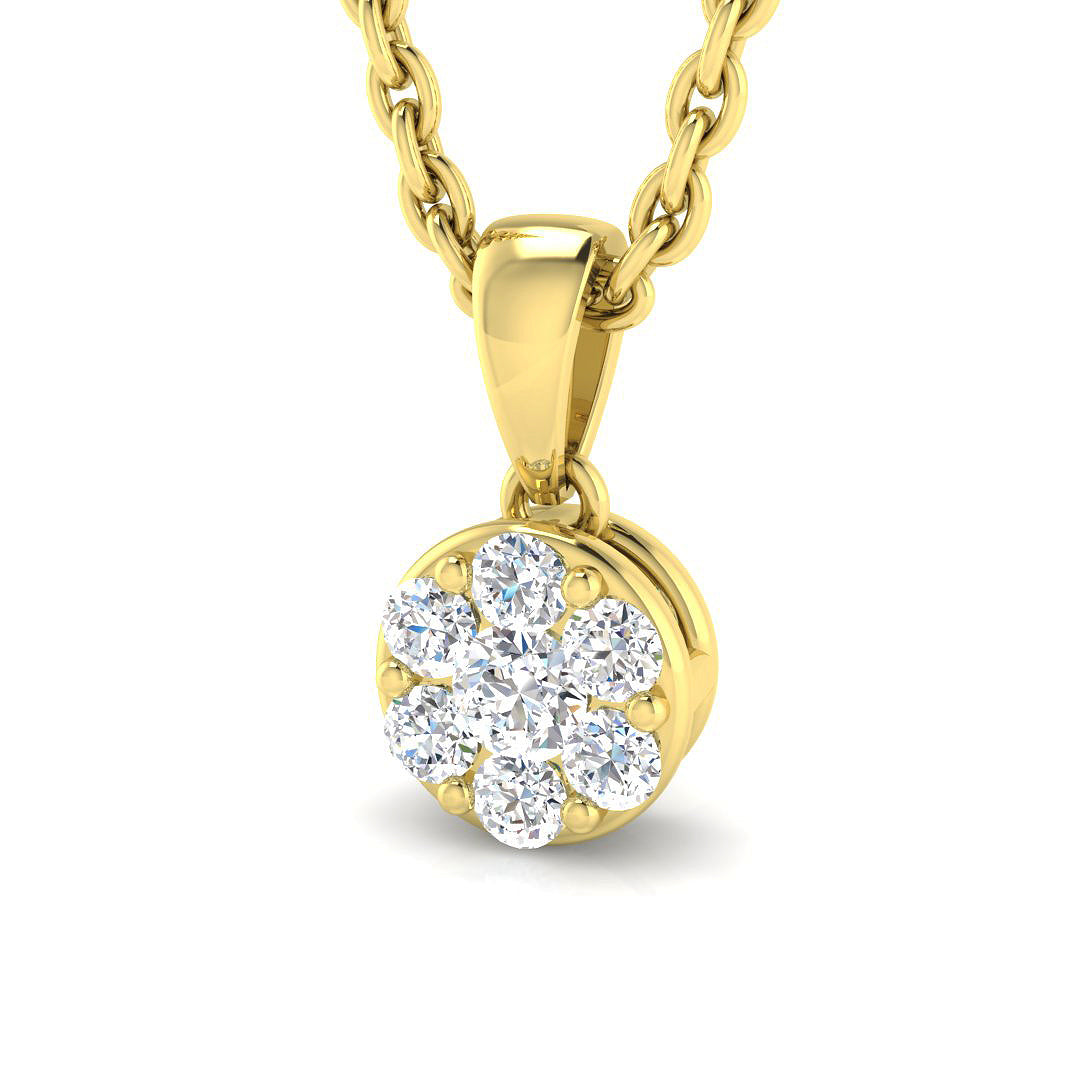 9ct Yellow Gold 0.07ct G I1 Diamond Pendant