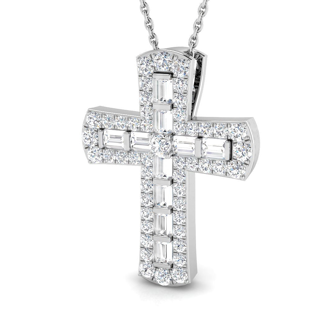9ct White Gold 0.97ct G SI2 Diamond Pendant