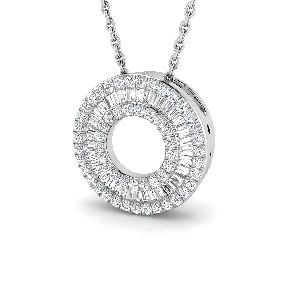 9ct White Gold 0.31ct G SI2 Diamond Pendant