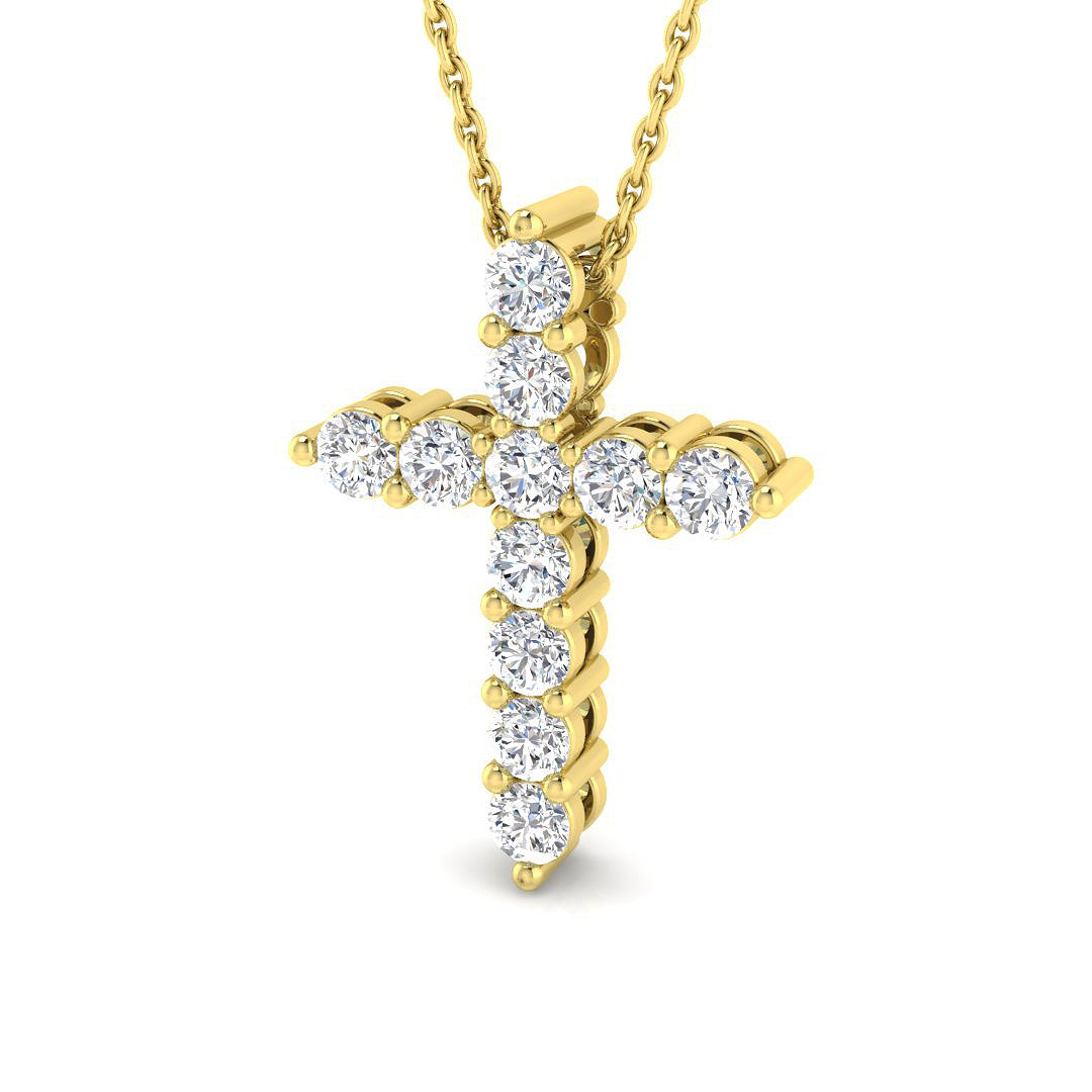 9ct Yellow Gold 0.74ct G I1 Diamond Pendant