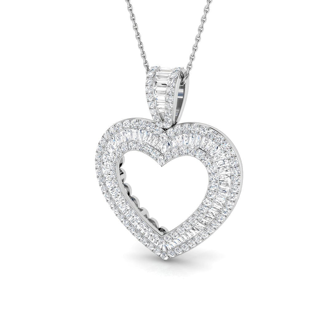 9ct White Gold 1.75ct G SI2 Diamond Pendant