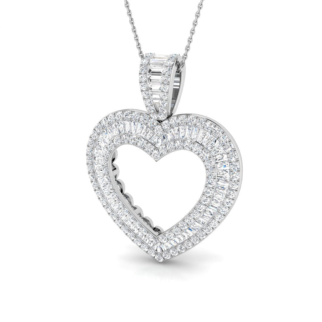 9ct White Gold 2.76ct G SI2 Diamond Pendant