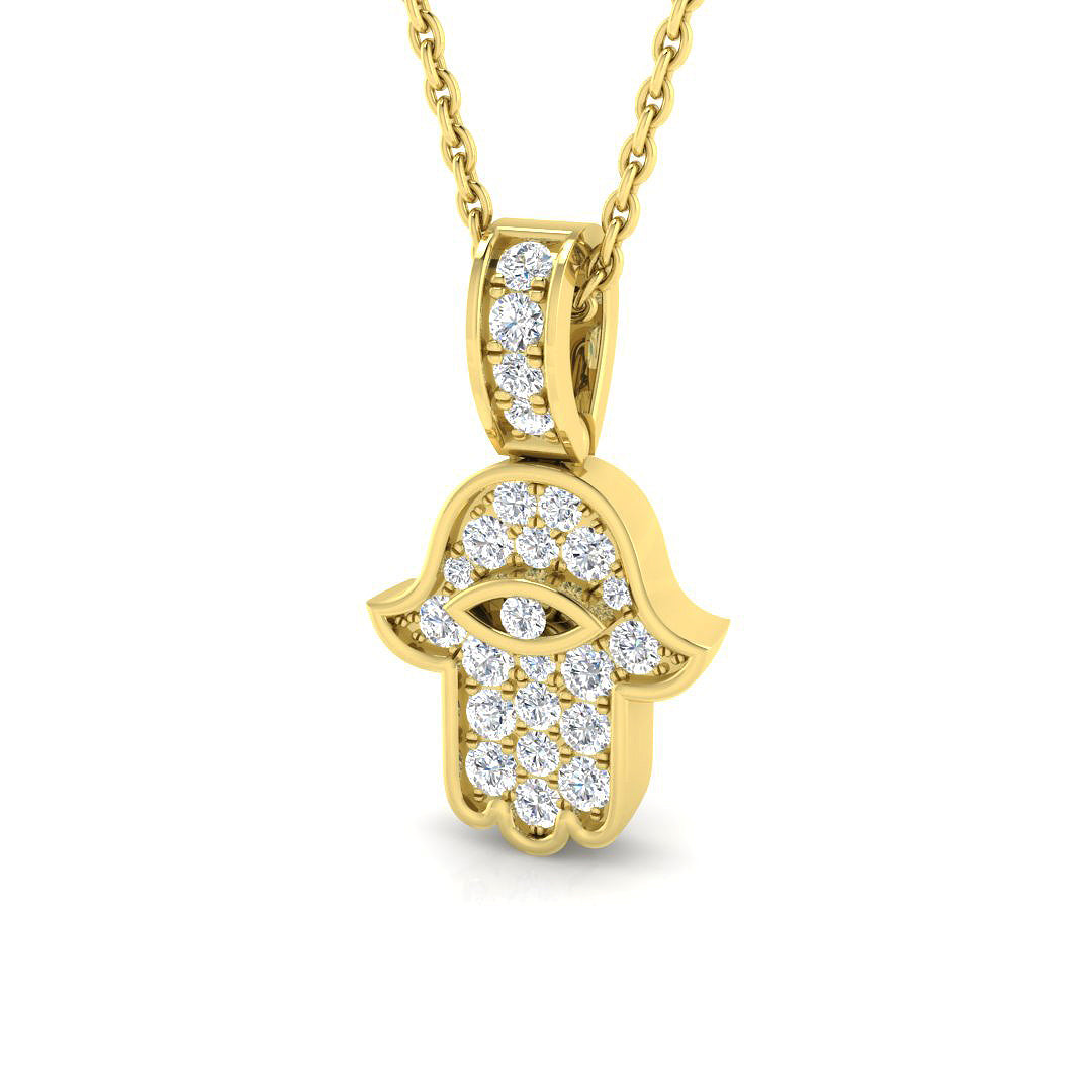 9ct Yellow Gold 0.23ct G SI2 Diamond Pendant