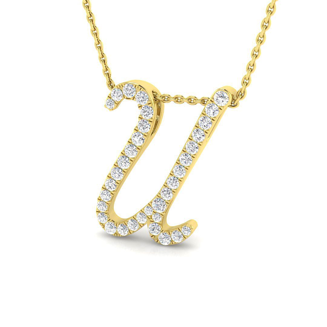 9ct Yellow Gold 0.37ct G SI2 Diamond Pendant