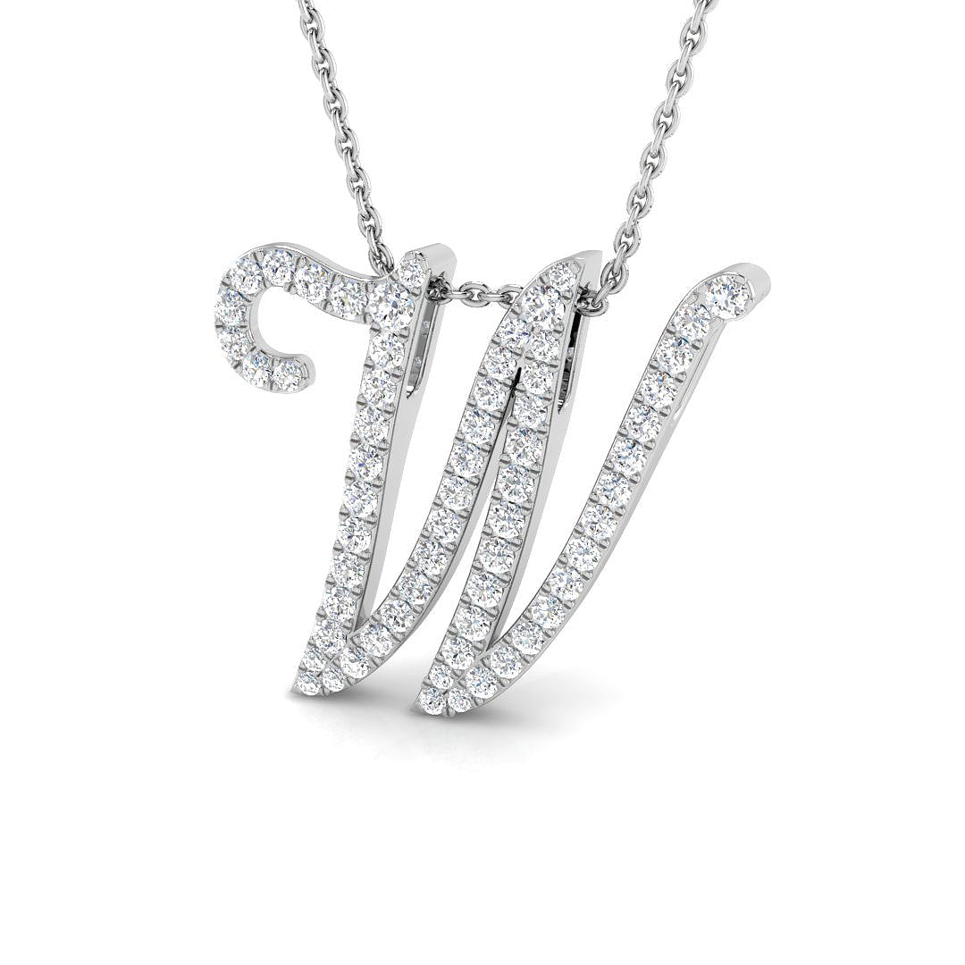 9ct White Gold 0.59ct G SI2 Diamond Pendant