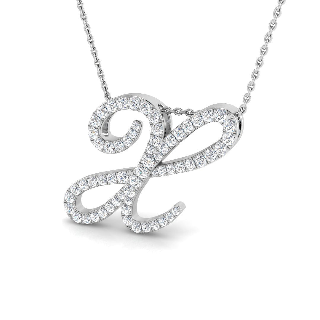9ct White Gold 0.74ct G SI2 Diamond Pendant