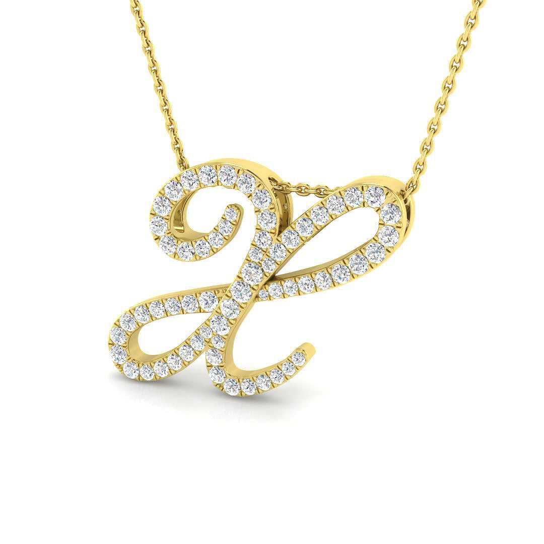 9ct Yellow Gold 0.74ct G SI2 Diamond Pendant
