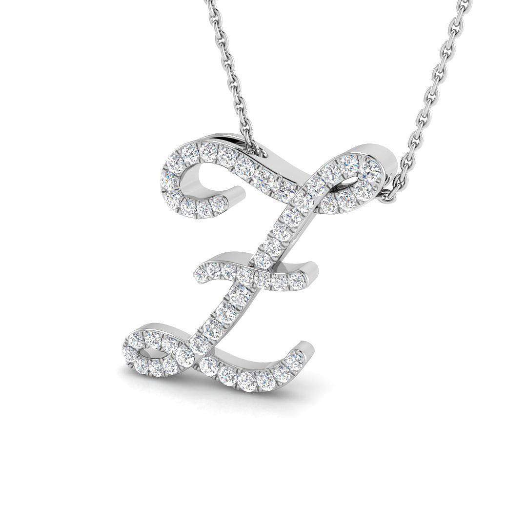 9ct White Gold 0.43ct G SI2 Diamond Pendant