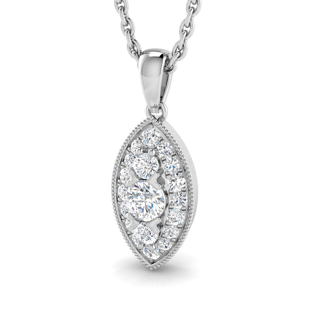 18ct White Gold 0.22ct G SI2 Diamond Pendant