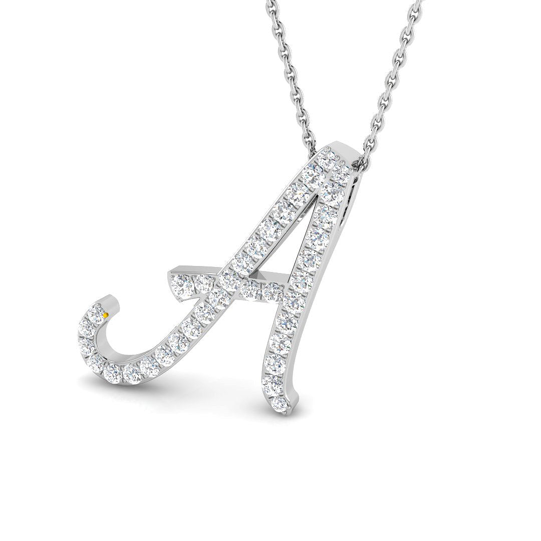 9ct White Gold 0.56ct Laboratory Grown CVD Pendant